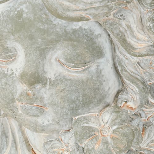 Artikel Pflanztopf Engel Steinguss Deko Grabschmuck mit goldenen Akzenten