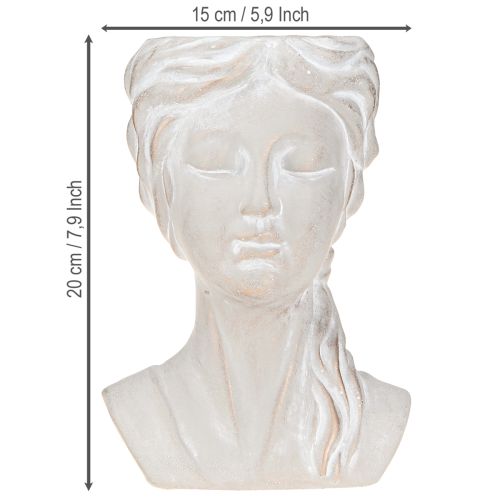 Artikel Pflanztopf Frauenbüste Keramik Vintage H20cm - Eleganter Übertopf für stilvolle Pflanzendekoration