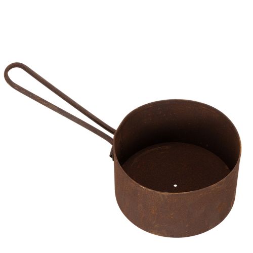 Pflanztopf Metall Übertopf Rost Pfanne Deko Ø20cm H11cm | Floristik21.de