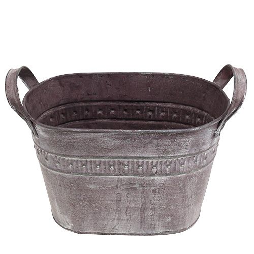 Pflanztopf oval 20cm x 12cm H14cm Lila