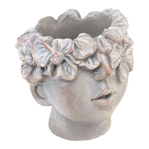 Pflanztopf Gesicht Übertopf Büste Betonoptik H14cm