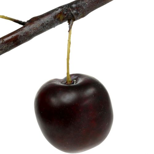 Künstlicher Pflaumenzweig mit 2 Pflaumen 12cm