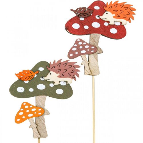 Artikel Blumenstecker Fliegenpilz Deko Igel Herbstdeko 8cm 12 St