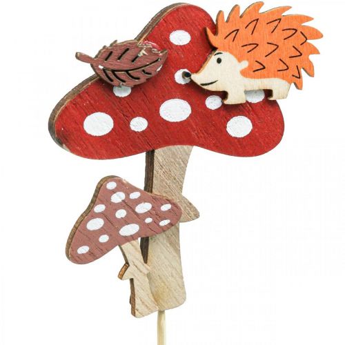 Artikel Blumenstecker Fliegenpilz Deko Igel Herbstdeko 8cm 12St