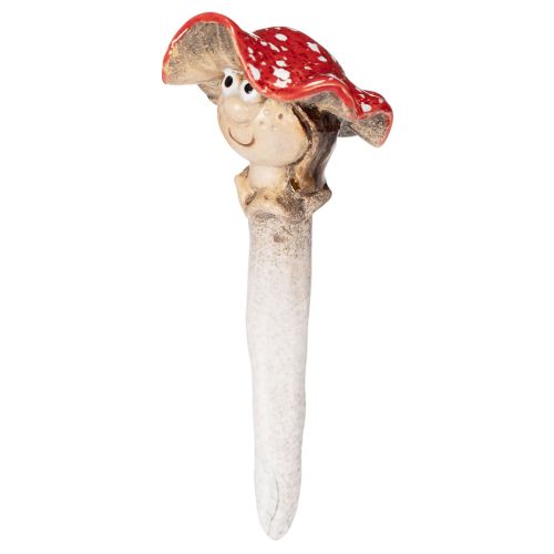 Pilz-Stecker Dekofigur Mädchen und Junge Fliegenpilz Keramik 13cm Rot 2 Stück Innenbereich | Floristik21.de