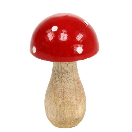 Floristik21 Fliegenpilz aus Holz Rot 11,5cm