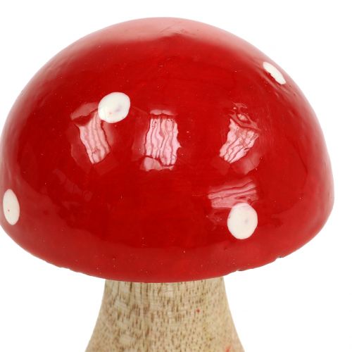 Floristik21 Fliegenpilz aus Holz Rot 11,5cm