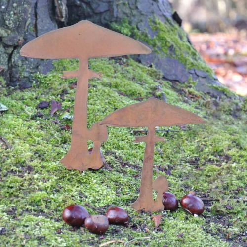 Artikel Rost Deko Pilz Gartenstecker Metall Herbstdeko 44cm