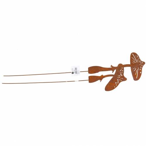 Gartenstecker Pilzpaar Edelrost H49,5cm