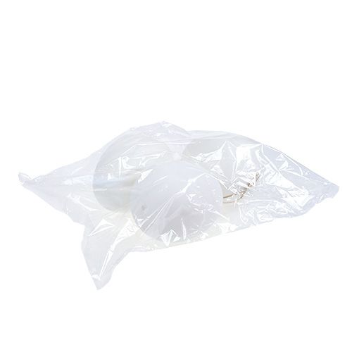 Floristik21 Plastik-Ei Maxi 20cm Weiß zum Hängen 3St