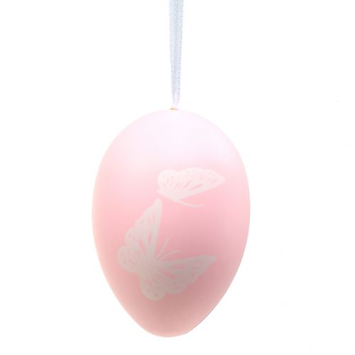 Ostereier zum Hängen mit Schmetterlingen Pastellfarben 6cm 12St