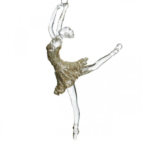 Floristik21 Dekohänger Tänzerin, Christbaumschmuck, Ballerina zum Hängen H14/13cm 2St
