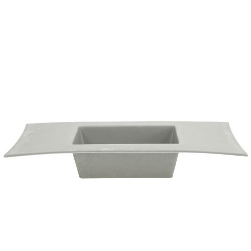 Floristik21 Pflanzschale Hellgrau 30cm x 14,5cm