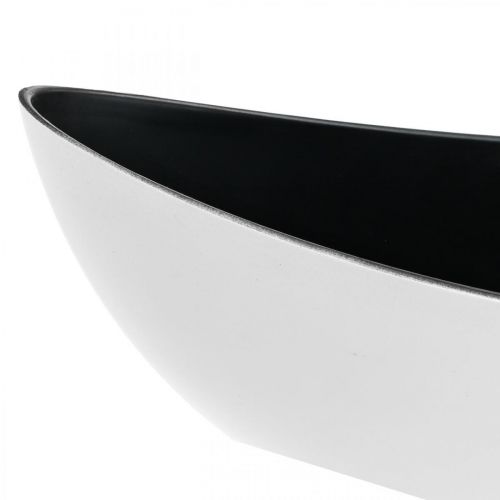 Artikel Deko-Schale oval Weiß, Schwarz Pflanzschale Pflanzschiff 55cm