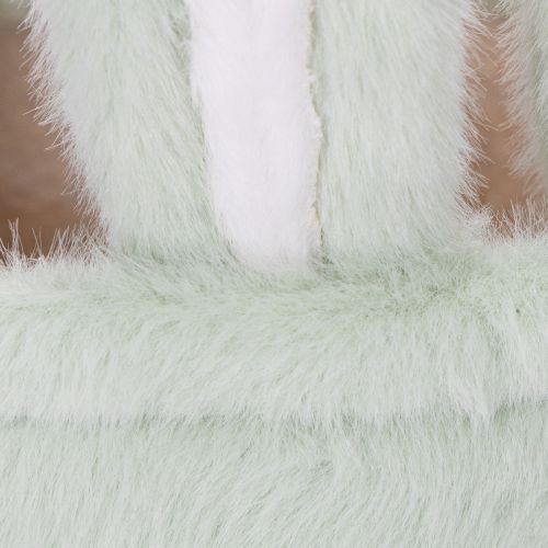 Artikel Osterkorb Set 2-teilig mit Hasenohren aus Plüsch in Rosa und Grün 18 cm