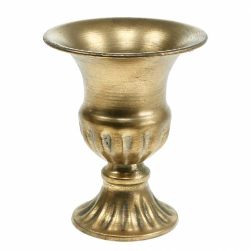 Floristik21.de Ø13,2cm Deko-Pokal H16,2cm Antik-Optik-70120 Golden