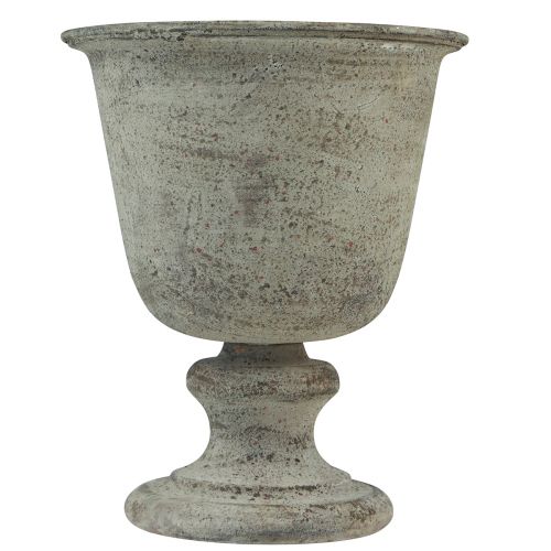 Artikel Pokal Antik Metall Pokalvase Grau/Braun Ø18,5cm 21,5cm