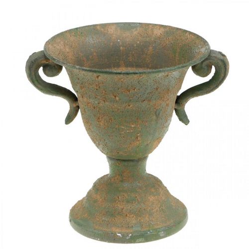 Metall-Amphore, Pflanz-Pokal, Kelch mit Henkeln Ø12,5cm H15cm Metall-Amphore, Pflanz-Pokal, Kelch mit Henkeln Ø12,5cm H15cm