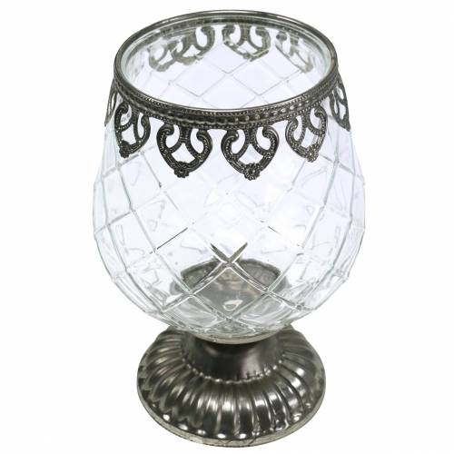 Windlichtglas Pokal Antik Ø13cm H18,5cm