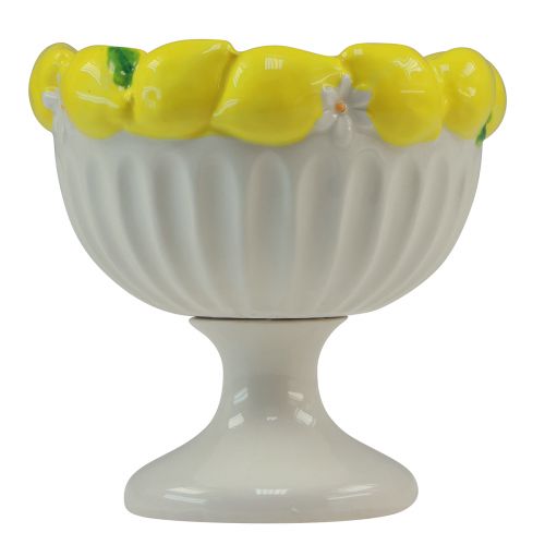 Pokal Keramikschale Zitronen Deko Schale Ø14,5cm H14cm