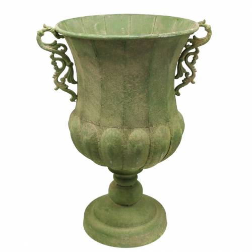 Floristik21 Pokal Grün Antik-Optik Ø34cm H55cm