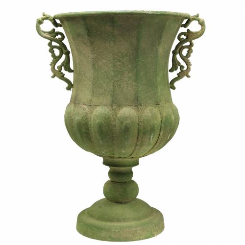 Floristik21 Pokal Grün Antik-Optik Ø34cm H55cm