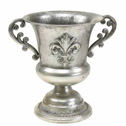 Floristik21 Pokal Schale silber Antik Ø20cm H24cm