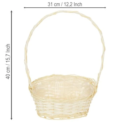 Präsentkorb 27cm x 18cm H43cm hell | Floristik21.de