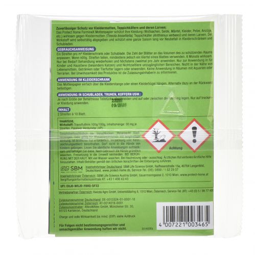 Floristik21 Protect Home FormineX Motten Papier Mottenfalle Biozid 2St