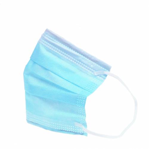 Einwegmaske Gesichtsmaske Mundmaske 3-lagig Hellblau 10Stück
