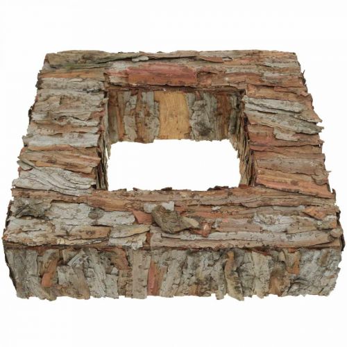 Deko Baumrinde Quadrat offen Pinienrinde Herbstdeko 30×30cm