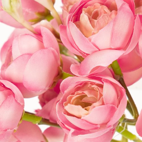 Artikel Künstlicher Ranunkelstrauß Rosa 32cm Hochwertiger Deko-Blumenstrauß für Tischdekoration 5 Stiele