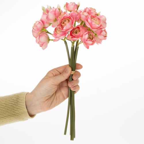 Artikel Künstlicher Ranunkelstrauß Rosa 32cm Hochwertiger Deko-Blumenstrauß für Tischdekoration 5 Stiele