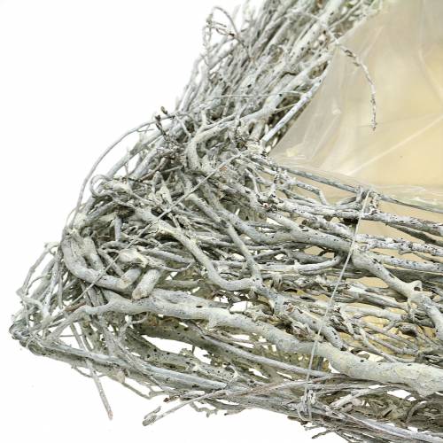 Artikel Pflanzkissen Zweige Weiß gewaschen 40cm x 40cm H10cm