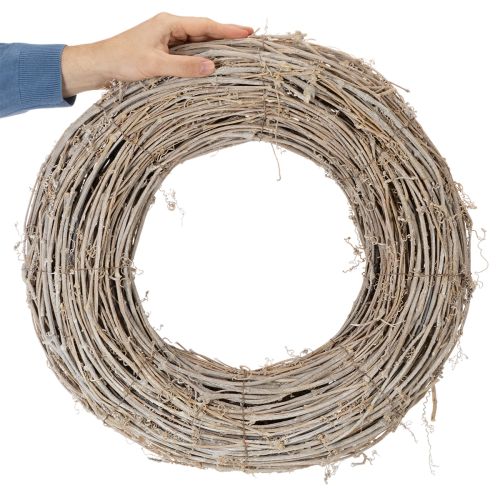 Artikel Dekokranz Rattan weiß gewaschen 50cm für kreatives Gestalten