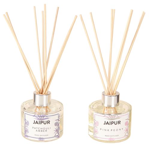 Floristik21 Raumduft Diffuser Patchouli & Päonie Duftset Ø7cm 80ml, 2er Set, ideal fürs Wohnzimmer, Geschenk geeignet