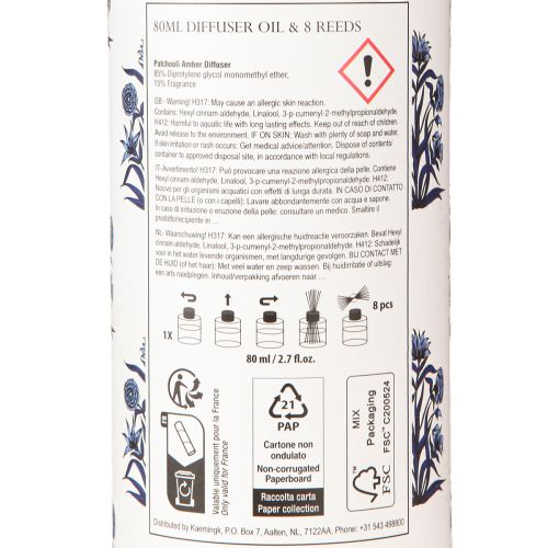 Artikel Raumduft Diffuser Patchouli & Päonie Duftset Ø7cm 80ml, 2er Set, ideal fürs Wohnzimmer, Geschenk geeignet
