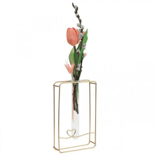 Reagenzglashalter Metall, Reagenzglasständer, Reagenzglas Deko 17,5cm
