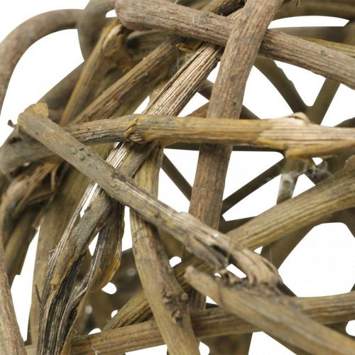 Deko Kugel Rebenholz Natur Dunkel Ø15cm