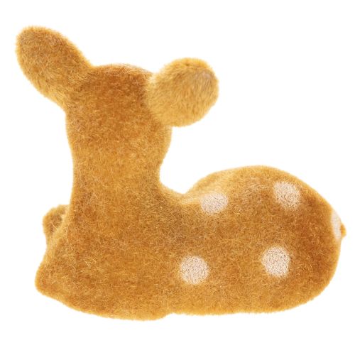 Deko-Figur Rehkitz liegend 8 cm Braun 6 Stück | Floristik21.de
