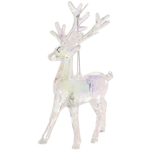 Rentier Anhänger Acryl 14cm irisierend 4er Set