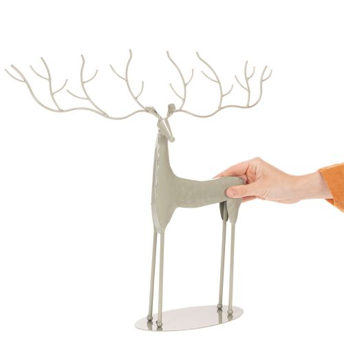 Deko-Hirsch-Skulptur Metall mintgrün 45x48cm Innenbereich | Floristik21.de