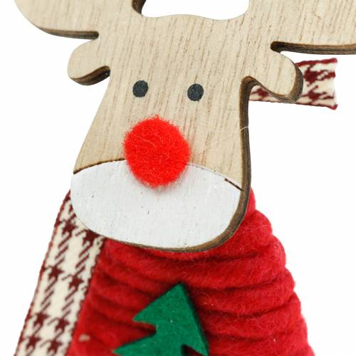 Floristik21 Rentier und Elch mit Weihnachtspullover Braun/Rot H14,5/13,5cm 6St