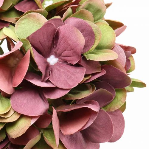 Floristik21 Hortensie künstlich Rosa, Bordeaux Kunstblume groß 80cm