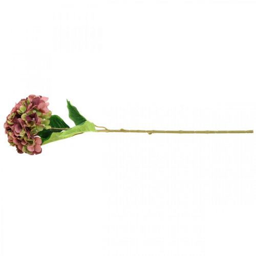 Floristik21.de Hortensie künstlich Rosa, Bordeaux Kunstblume groß 80cm-69802