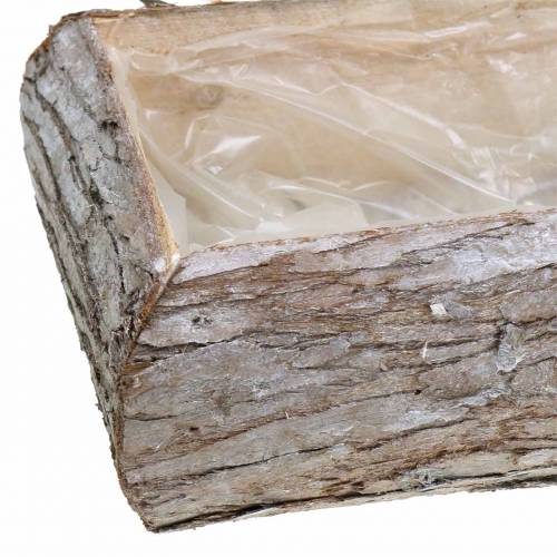 Pflanzkasten Holz Weiß gewaschen 34×17cm H9cm