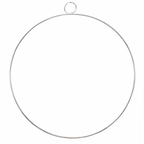 Floristik21 Deko Ring Silber Ø30cm 4St