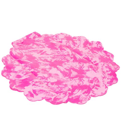 Blumenmanschette Kunststoff Rund 48 cm Pink