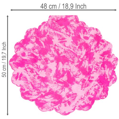 Blumenmanschette Kunststoff Rund 48 cm Pink | Floristik21.de