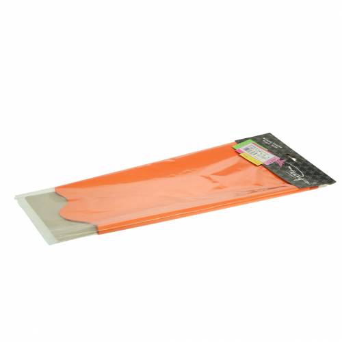 Floristik21 Rondella Manschette Orange Gestreift Ø60cm 50St